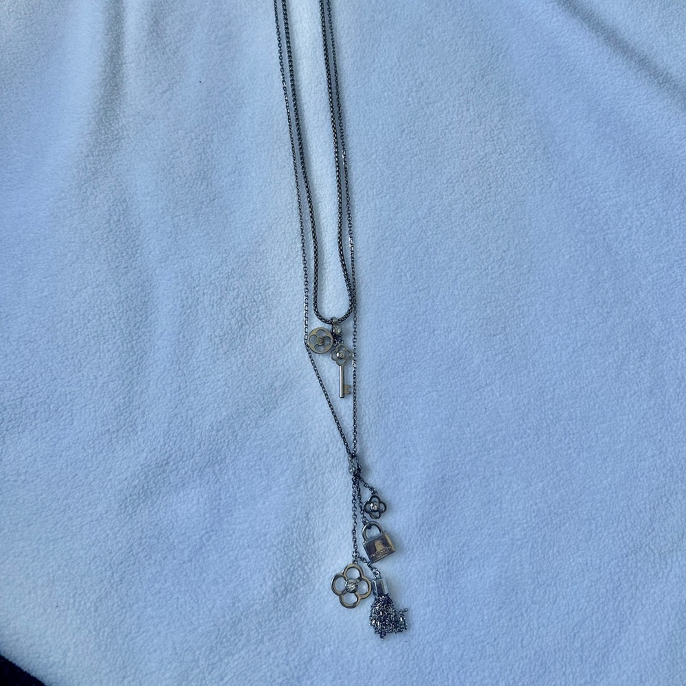Henri Bendel Silver Charm Necklace